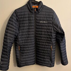 Eddie Bauer Men's Dark grey Puffer Jacket 650 down fill. Great condition